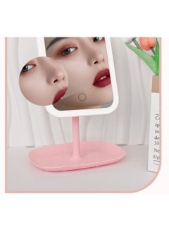 Huitich Adjustable LED Makeup Mirror with Storage Tray Pink  - Image 5