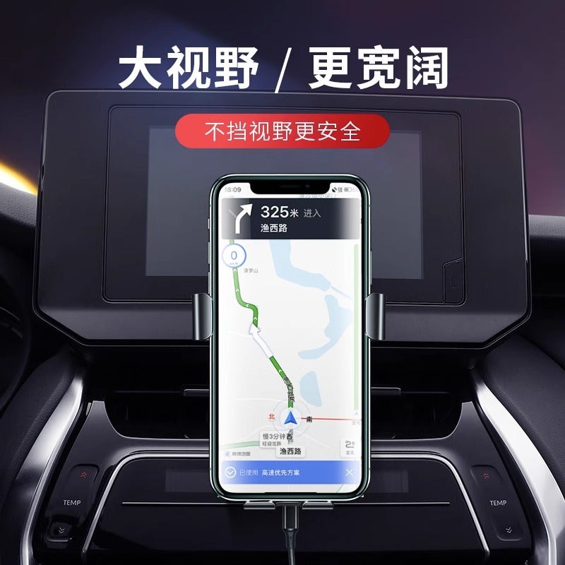 Aluminum Alloy Car Mobile Phone Bracket Air Outlet Gravity Contraction Bracket Car Navigation Air Conditioning Port Mobile Phone Holder - Image 4
