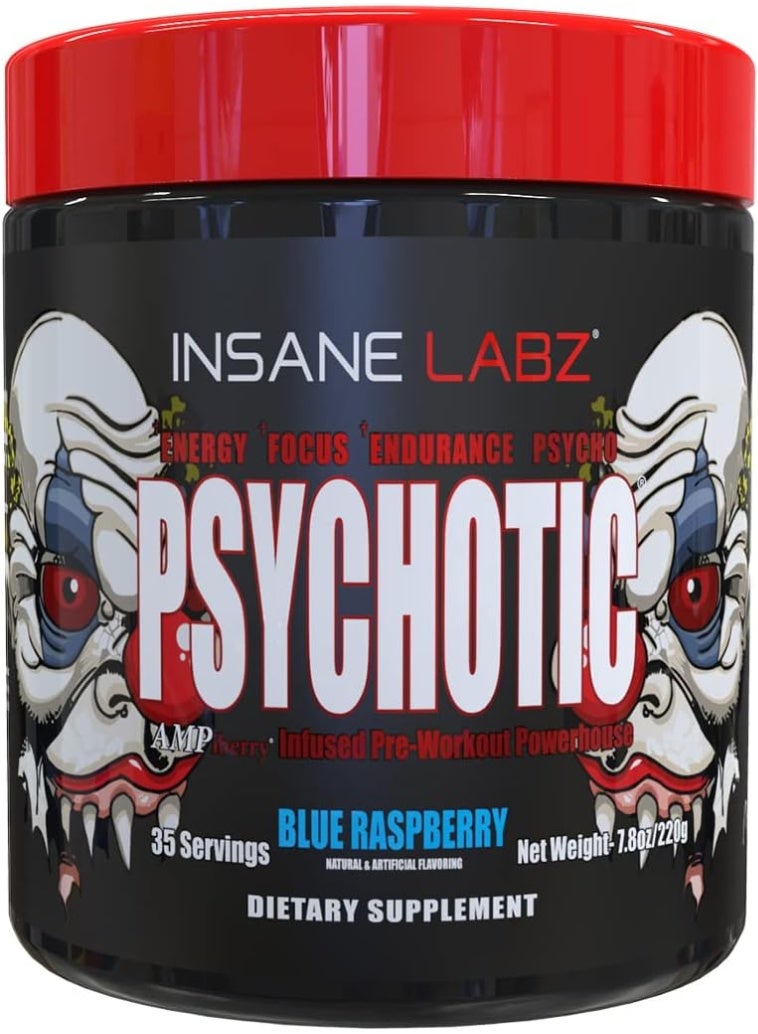 Psychotic, Blue Raspberry Flavour, 35 Servings