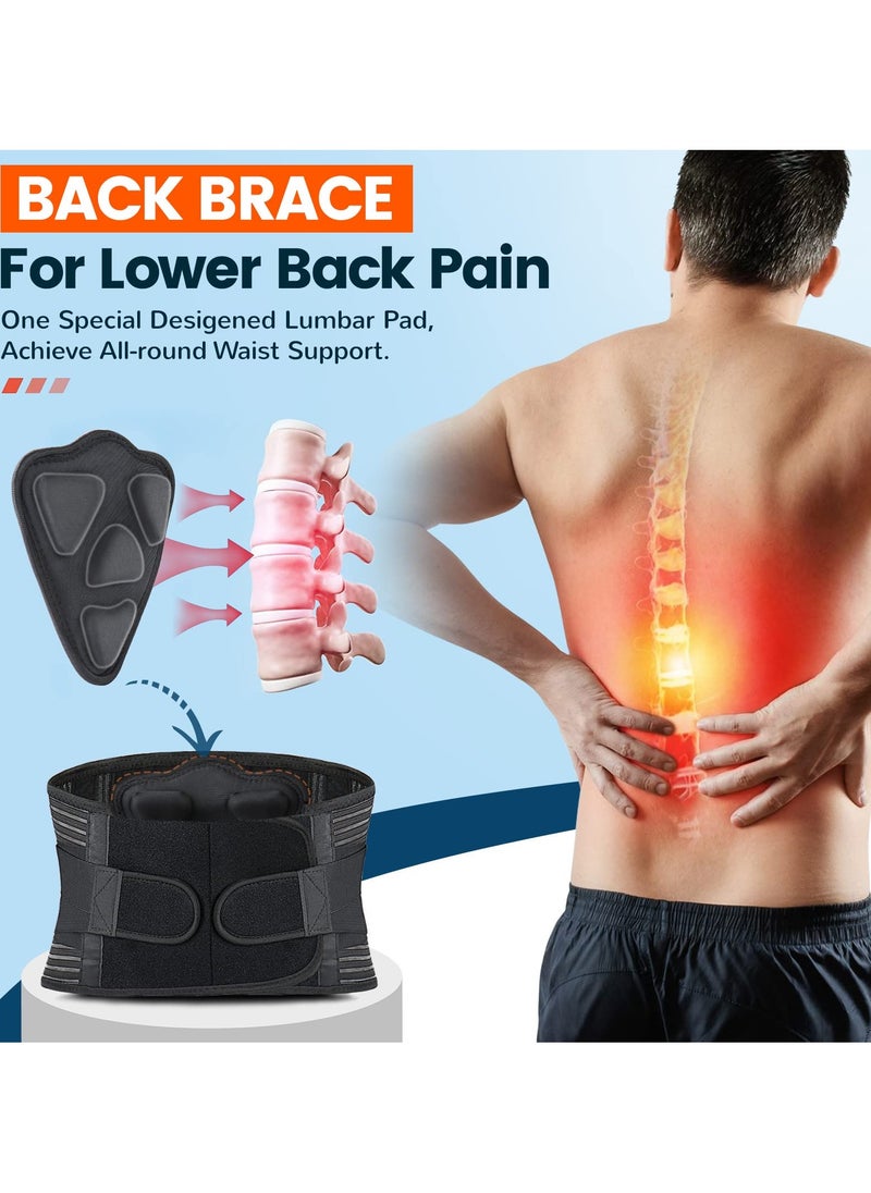 SYOSI Back Brace for Lower Back Pain-Lumbar Support for Heavy Lifting Men Women-Breathable Waist Support Relief Sciatica, Herniated Disc (XL)  - Image 2