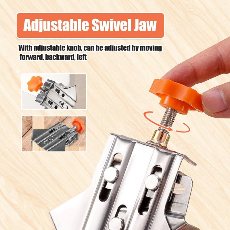 NIKTION 2Pcs Corner Clamps 90 Degree Open Mouth Right Angle Clamps Stainless Steel Corner Clamps Corner 90 Woodworking Corner Clip - Image 4