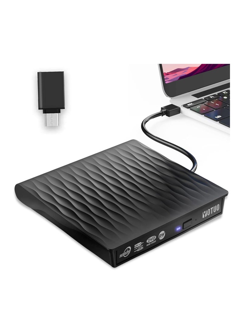 General - External DVD drive, portable CD burner, disc reader, USB 3.0 Type-C, DVD ROM burner, optical drive, RW player, burner - Image 1