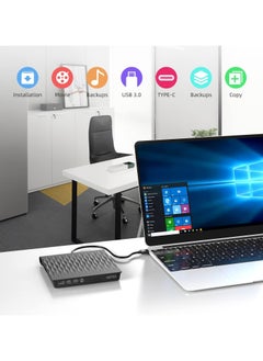 General External DVD drive, portable CD burner, disc reader, USB 3.0 Type-C, DVD ROM burner, optical drive, RW player, burner  - Image 4