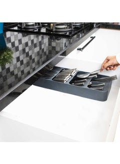 DECOBELLA 50809 Drawer 9 Compartment Cutlery Holder Anthracite  - Image 1