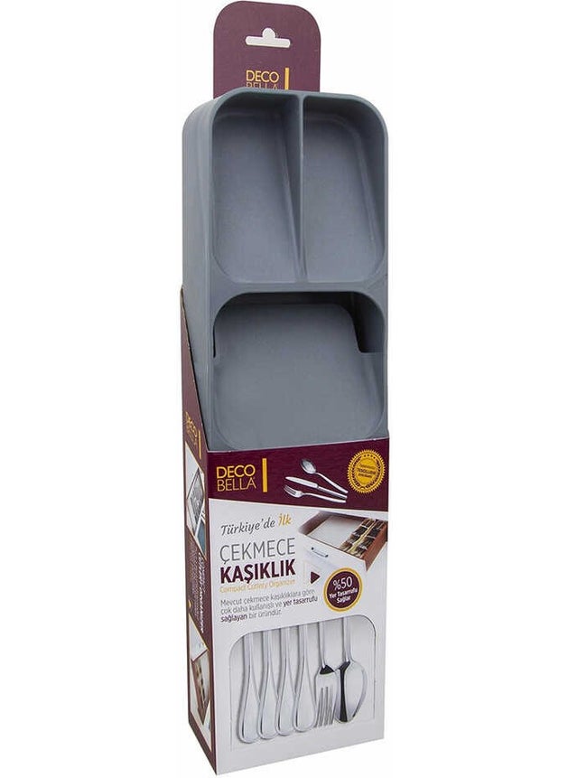 DECOBELLA 50809 Drawer 9 Compartment Cutlery Holder Anthracite  - Image 3