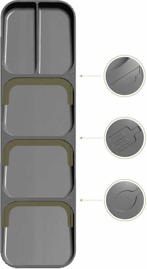 ديكوبيلا 50809 Drawer 9 Compartment Cutlery Holder Anthracite
