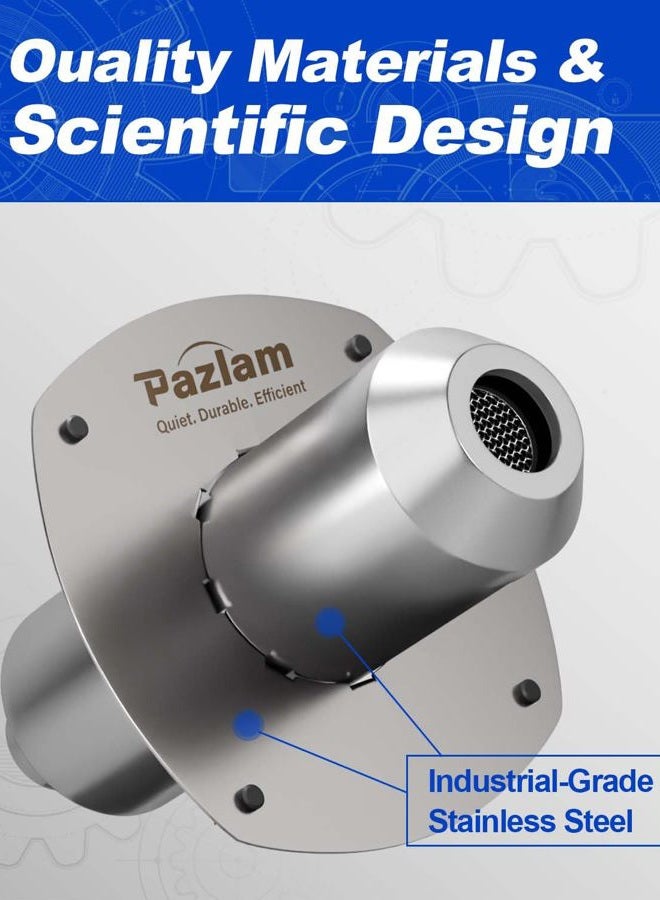 PAZLAM Generator Exhaust Extension Silencer Kit – Universal Fit for Firman, Honda, Champion & More – Heavy-Duty Stainless Steel Muffler with Flexible Pipe – Noise Reduction & Fume Venting（Silver） - Image 3