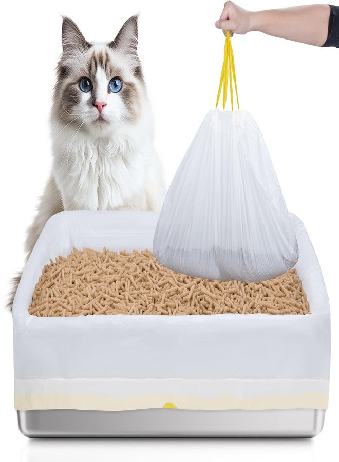 Yoochee 20 Count Litter Box Liners, 41'' × 17.7'' Litter Waste Bag for Pellet Litter Box, Suitable for XL and XXL Stainless Steel Sifting Litter Box - Image 1