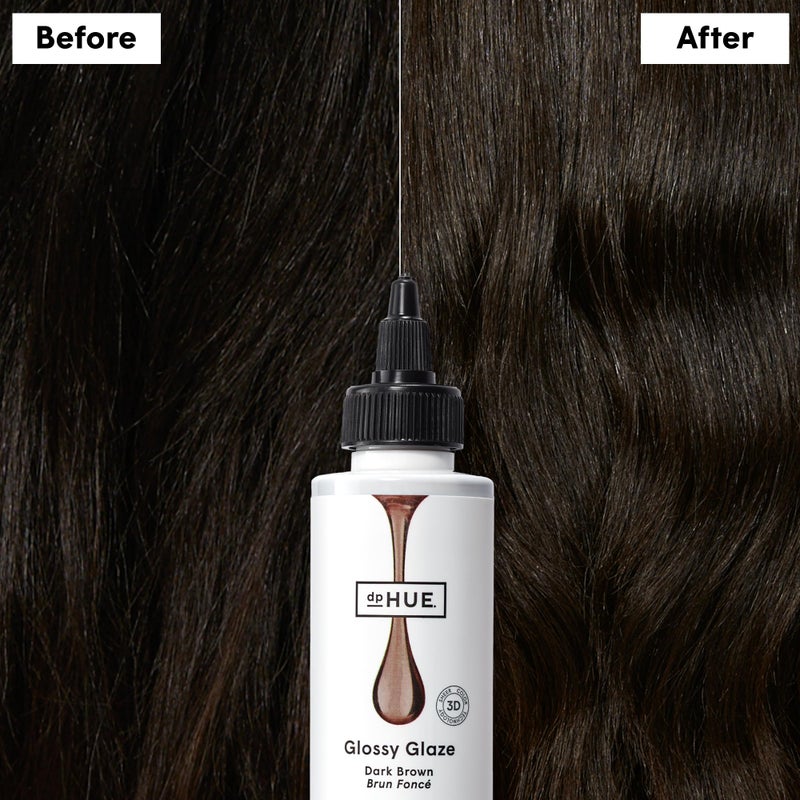 dpHUE لامع جليز، بني داكن - 4 أونصة سائلة - جليز تكييف في الحمام للحصول على لمعان لامع ولون شفاف - خالي من البارابين وSLS وSLES - معتمد من الأرنب القافز - Image 4