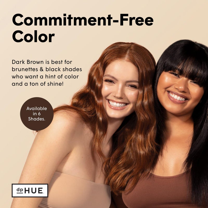 dpHUE لامع جليز، بني داكن - 4 أونصة سائلة - جليز تكييف في الحمام للحصول على لمعان لامع ولون شفاف - خالي من البارابين وSLS وSLES - معتمد من الأرنب القافز - Image 5