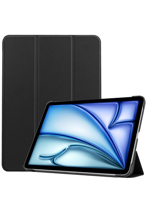 Case for IPad Air 11 Inch 2024 Released Slim Stand Hard Back Shell Protective Cover with Auto Sleep Wake Feature for IPad Air 11 Inch Tablet (Black)