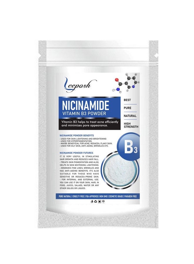 leeposh مسحوق نياسيناميد من لي بوش، مسحوق فيتامين ب3 لصنع سيروم أو كريم لتفتيح البشرة، 20 جرام