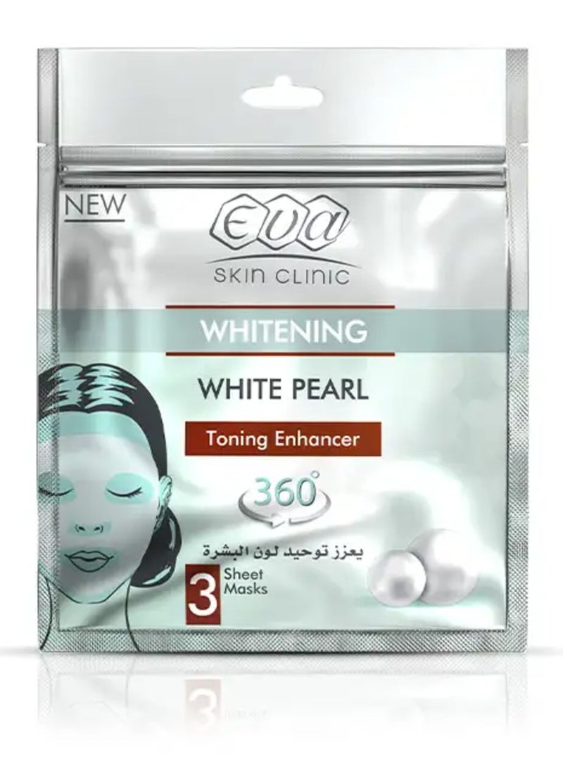 Eva Skin Clinic White Pearl Sheet Mask - 3 Sheets 