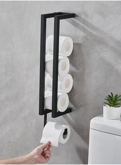 XiuWoo European Style Household Stainless Steel Wall-mounted Bathroom Storage Rack Multi-functional Bathroom Toilet Paper Holder Paper Towel Holder  - Image 1