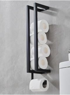 XiuWoo European Style Household Stainless Steel Wall-mounted Bathroom Storage Rack Multi-functional Bathroom Toilet Paper Holder Paper Towel Holder  - Image 4