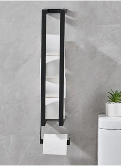 XiuWoo European Style Household Stainless Steel Wall-mounted Bathroom Storage Rack Multi-functional Bathroom Toilet Paper Holder Paper Towel Holder  - Image 2