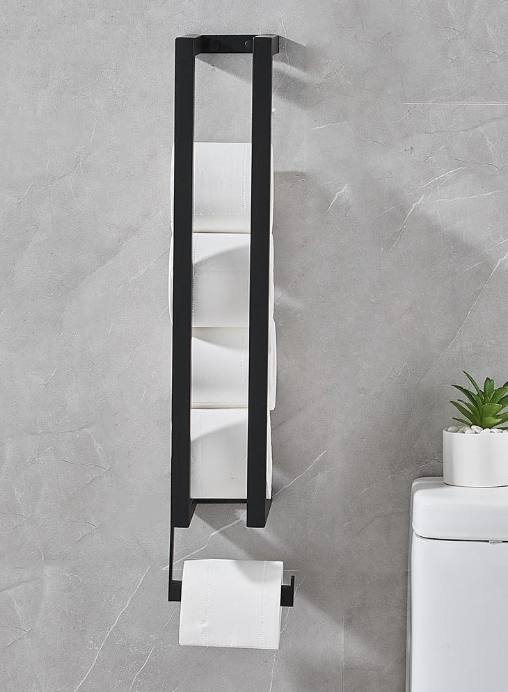 XiuWoo European Style Household Stainless Steel Wall-mounted Bathroom Storage Rack Multi-functional Bathroom Toilet Paper Holder Paper Towel Holder - Image 2