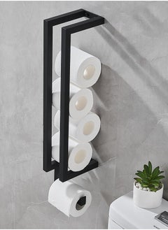XiuWoo European Style Household Stainless Steel Wall-mounted Bathroom Storage Rack Multi-functional Bathroom Toilet Paper Holder Paper Towel Holder  - Image 3