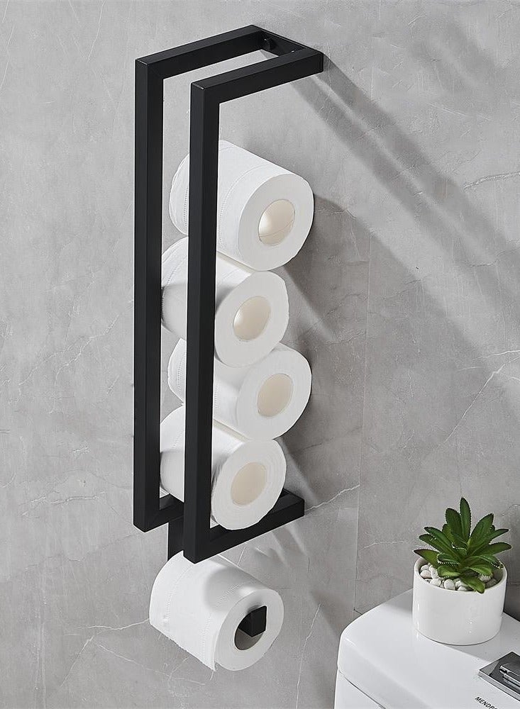 XiuWoo European Style Household Stainless Steel Wall-mounted Bathroom Storage Rack Multi-functional Bathroom Toilet Paper Holder Paper Towel Holder - Image 3
