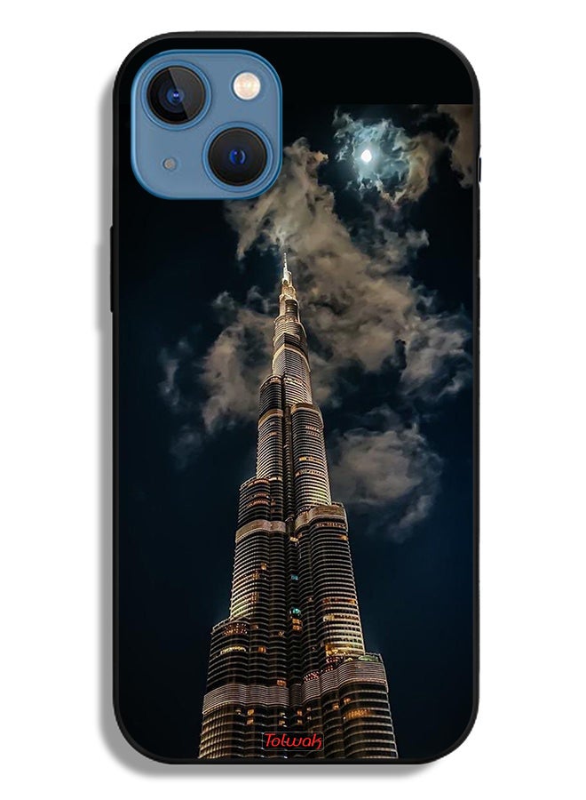 Tolwak Apple iPhone 13 Protective Case Burj Khalifa In Night - Image 2