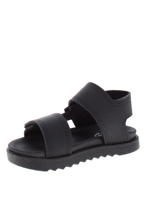 موليكينهو صنادل أطفال أولاد موليكينيو بحزام خلفي أسود | صنع في البرازيل