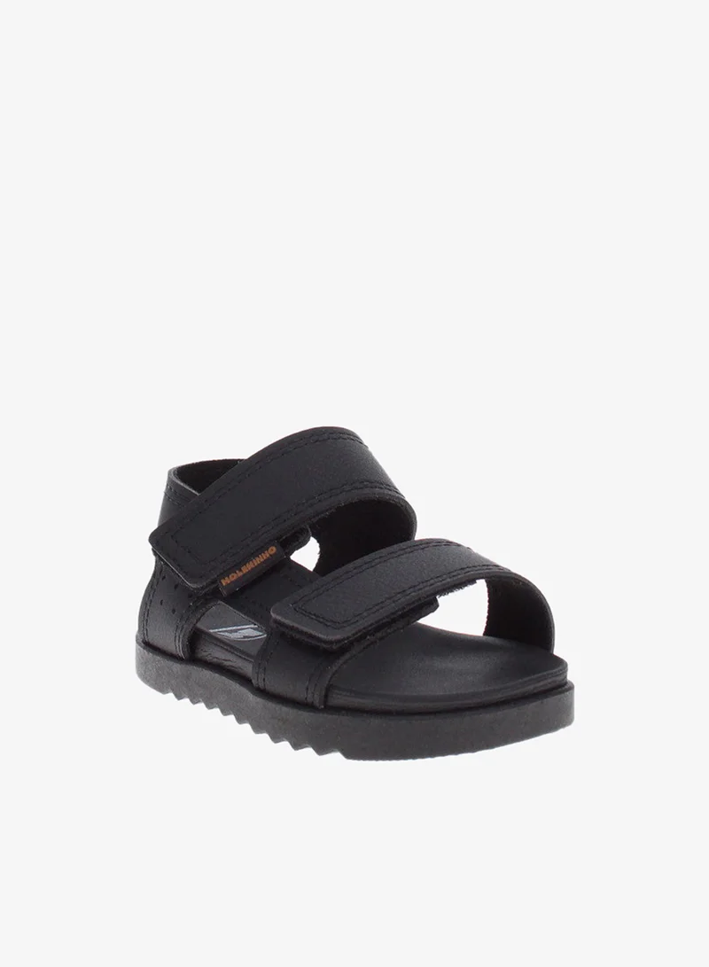 موليكينهو صنادل أطفال أولاد موليكينيو بحزام خلفي أسود | صنع في البرازيل