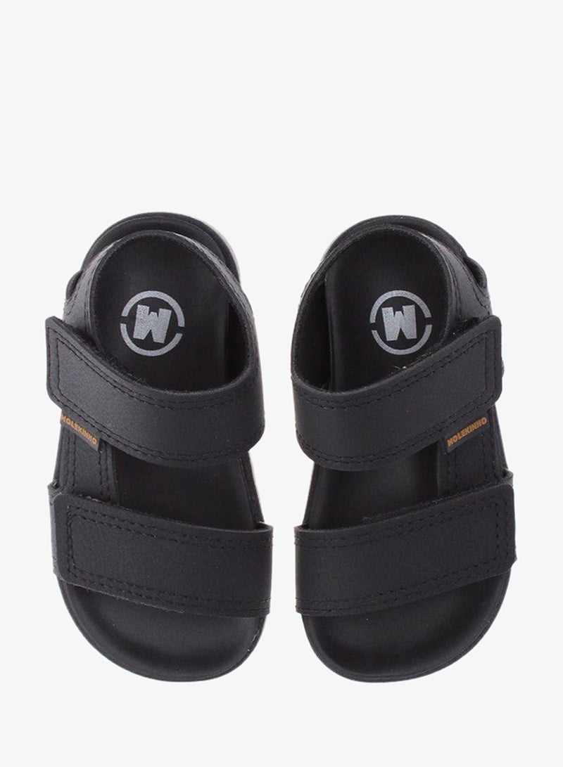 Molekinho Infant Boys Sandals With Back Strap Black | Made In Brazil - Image 5