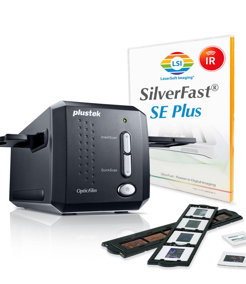 Plustek OpticFilm 8200i SE 35mm Film Slide Scanner 7200 dpi 48bit Output Integrated Infrared DustScratch Removal Bundle Silverfast SE Plus 9 Support Mac and PC - Image 2