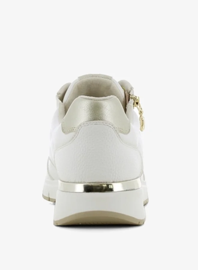 SJ Women's Panelled Sports Shoes with Zip Closure