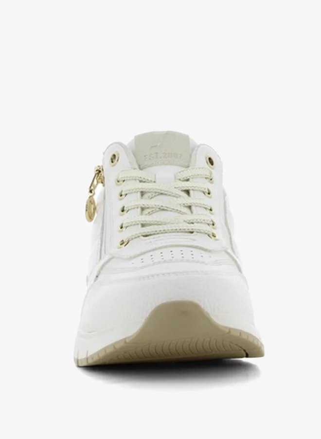 SJ Women's Panelled Sports Shoes with Zip Closure