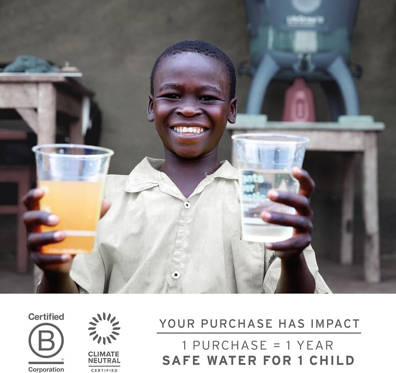 LifeStraw Peak Series - Collapsible Squeeze Bottle Water Filter System - 1L for Trail Running, Camping, Hiking, Travel, Cycling, and Fishing; Mountain Blue - Image 5