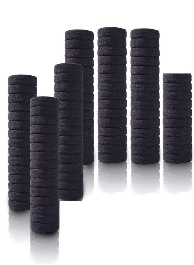 DIAN Pack of 100 Black Hair Rubber Bands, Ponytail Holders, Hair Tie, Hair Bow, Hair Accessories for Women, Teens and Girl - Image 1