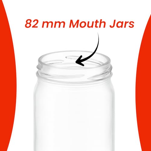 Machak Glass Jar Lids Only 82mm for 82 mm Mouth Jars (Red Check, Set of 6) - Image 3