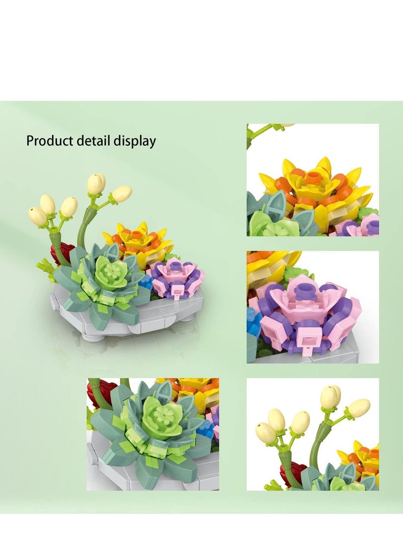 SYOSI Mini Bricks Bonsai Model, Flower Building 281Pcs Set, Creative DIY Simulation Particle Botanical Collection Construction Toy for Adults Child  - Image 3