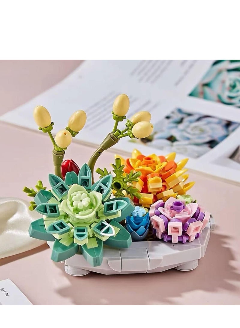 SYOSI - Mini Bricks Bonsai Model, Flower Building 281Pcs Set, Creative DIY Simulation Particle Botanical Collection Construction Toy for Adults Child - Image 1