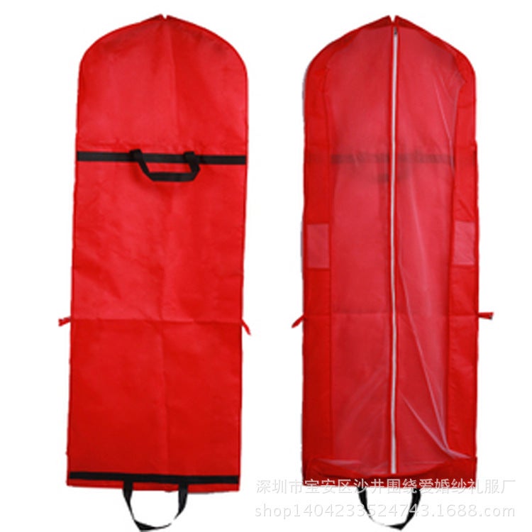 180cm Extra-Long Foldable Bridal Gown Dust Cover Red 