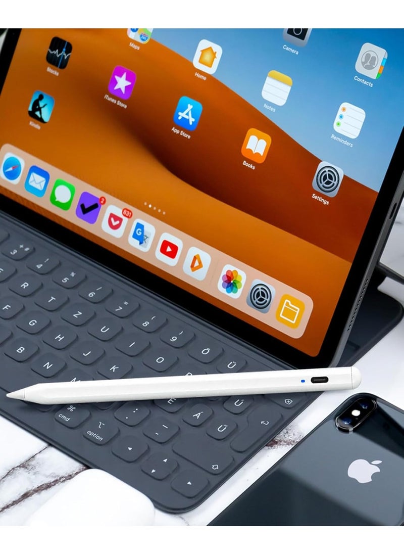 Magnetic Rechargeable Stylus Pen for Touch Screens – Ultra-Fine Tip, Lightweight, and Precise Control