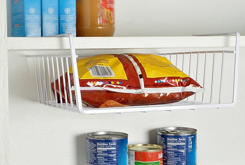 Pikify Combo Pack of 2 Under Shelf Hanger Basket Steel Wire Rack Storage Organizer Assorted Colour Black 28x26x15CM Made in India2PC - Image 5