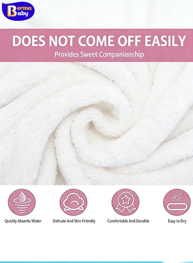 Berma Baby منشفة حمام بغطاء رأس للأطفال مع شال - 80×80 سم، منشفة ناعمة فائقة الامتصاص من الصوف المرجاني للأطفال حديثي الولادة والرضع والأطفال الصغار | روب حمام، سباحة، بطانية للأطفال الرضع من الجنسين - Image 4