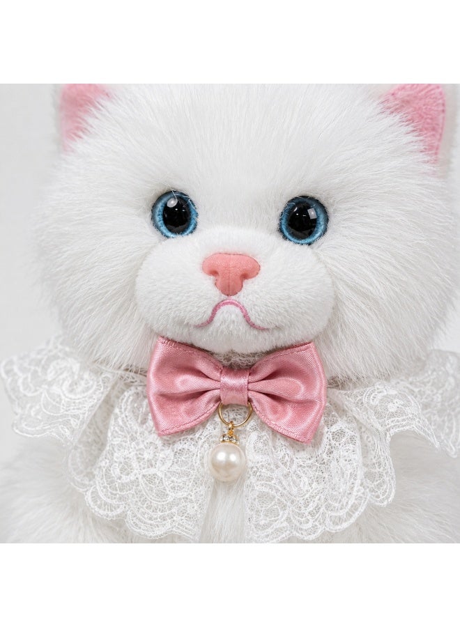 Kiddoz Realistic Cat Plush Backpack with Adjustable Straps & Zipper Closure - White | Faux Fur Animal Backpack, Suitable for daily use and casual fashion, Travel, Cat Lovers, Birthday Gifts, New Year Gifts - Image 3