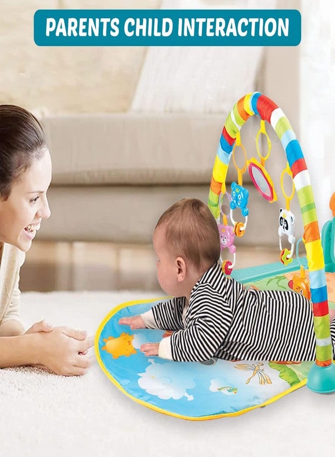 PULSBERY Toys Baby Gym Piano Play Mat for Babies Baby Play Mat,Play mats for Kids Baby Carpet,Play mat Crawling Baby with Hanging Rattles Toys (Multicolor Baby Gym Piano) - Image 3