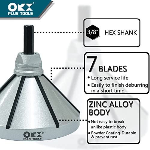 ORX PLUS TOOLS ORXPLUS TOOLS 2 in 1 Inner-Outer Reamer, Pipe and Tubing Chamfer Tool for OD 1-1/8" to 3-1/4" ID 1-1/16"to 3-3/8" - Image 2