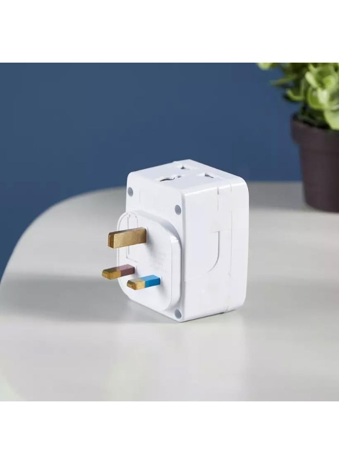melfi Melfi 3-Way Uk Plug Adapter  British Standard Bs1362 Fused Multi Plug Extension (3 Socket, Uk 3-Pin Plug)  - Image 2