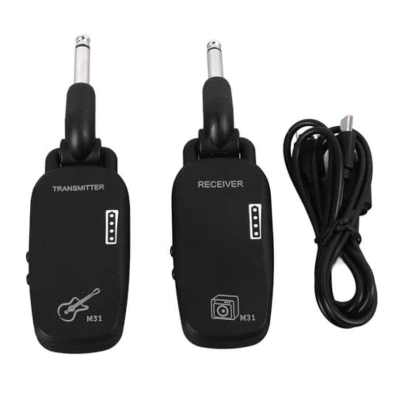 Cryfokt 2.4GHZ Wireless Guitar Transmitter Receiver System with 50meter Range, Rechargeable Electric Guitar Audio Transmitter Guitar Accessories, Universal for Electric Guitar Bass - Image 1