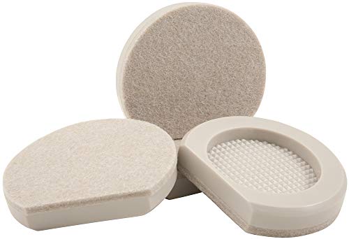 SoftTouch Super Sliders 3" Heavy Duty Appliance Slider - Cupped Design with Felt Bottom for Refrigerators, Washers & Ovens - Hardwood Floor Protector - Beige - Image 1