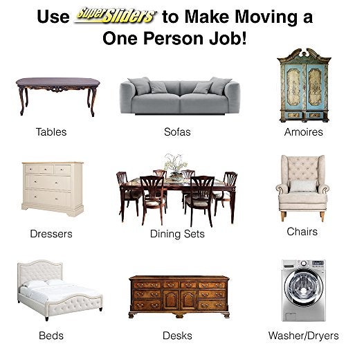 SoftTouch Super Sliders 3" Heavy Duty Appliance Slider - Cupped Design with Felt Bottom for Refrigerators, Washers & Ovens - Hardwood Floor Protector - Beige - Image 3