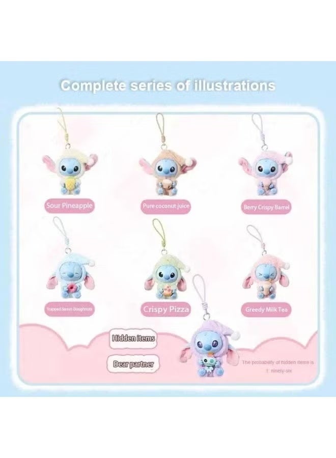 Stitch Plush Toy Keychain 18cm – Cute Green Hoodie Stitch Holding Pizza Slice | Soft Kawaii Lilo & Stitch Stuffed Animal Bag Charm | Disney Mini Plush Keyring for Backpack, Purse & Car | Birthday, Eid & Christmas Gift for Girls, Kids, Teens & Disney Lovers - Image 3
