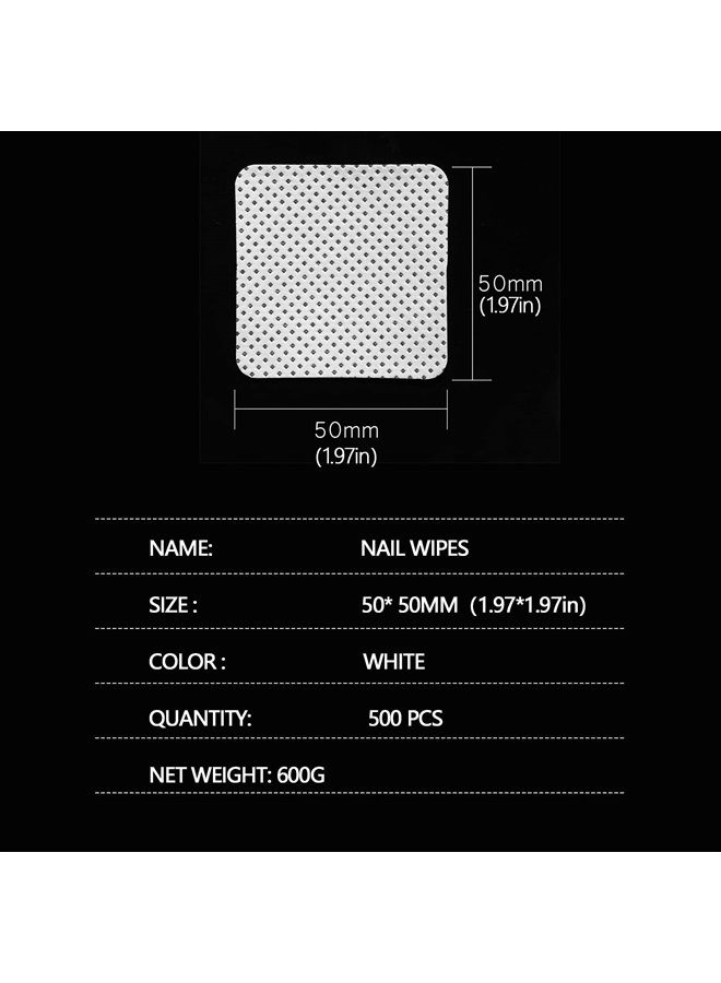 Bluerise Lint Free Nail Wipes White 1000pcs Nail Polish Remover Pads Soft Absorbable Eyelash Extension Glue Cleaning Wipes - Image 2