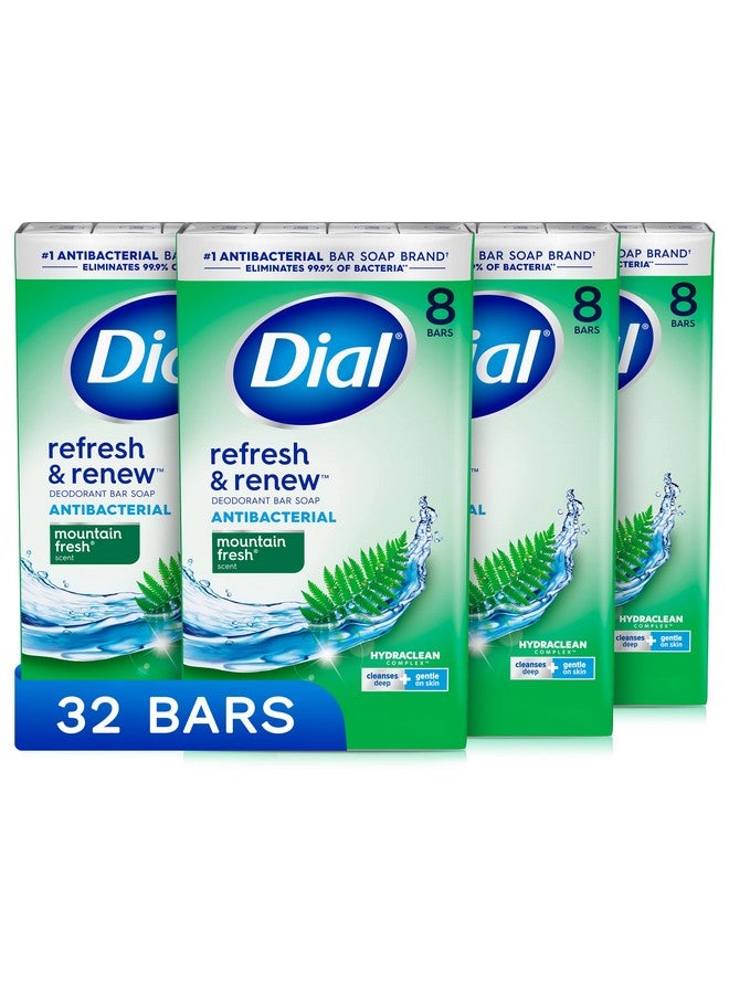 Dial Ial Antibacterial Bar Soap Refresh & Renew Mountain Fresh 4 Oz 32 Bars - Image 2