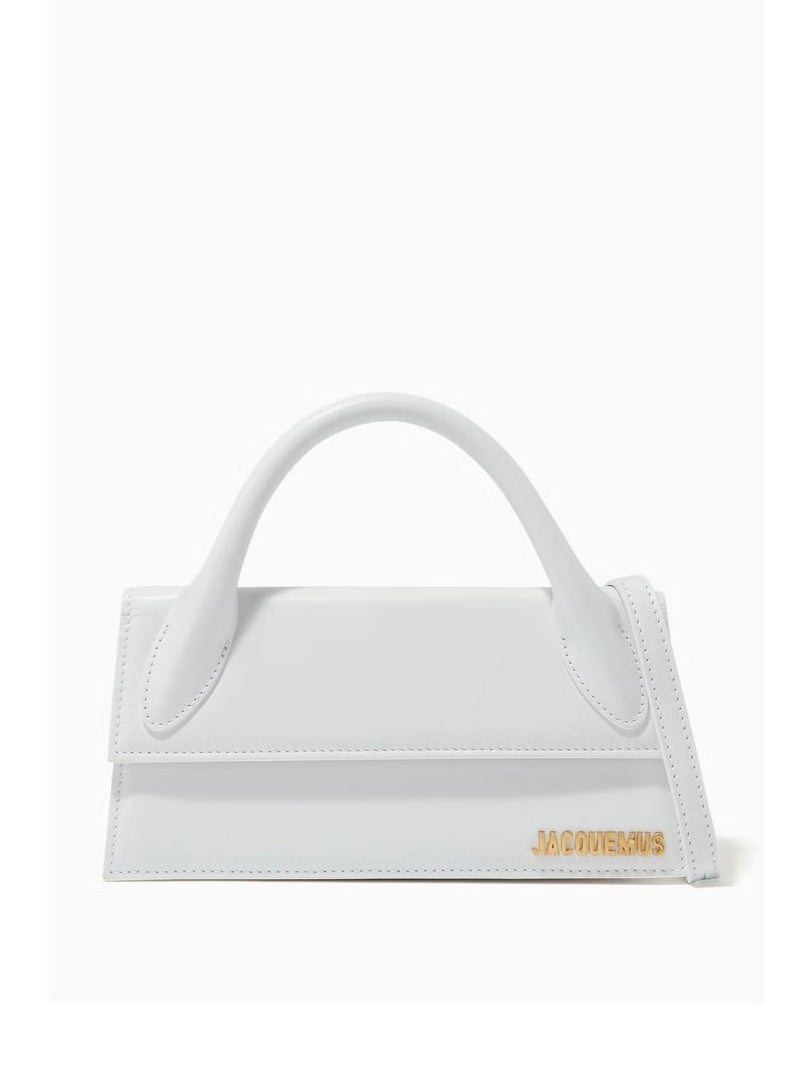 JACQUEMUS Le Chiquito Long Handbag Tote Bag Leather Flap Long With Crossbody Strap - Image 1